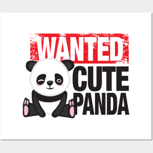 Wanted Cute Panda Design for Panda Lover Posters and Art